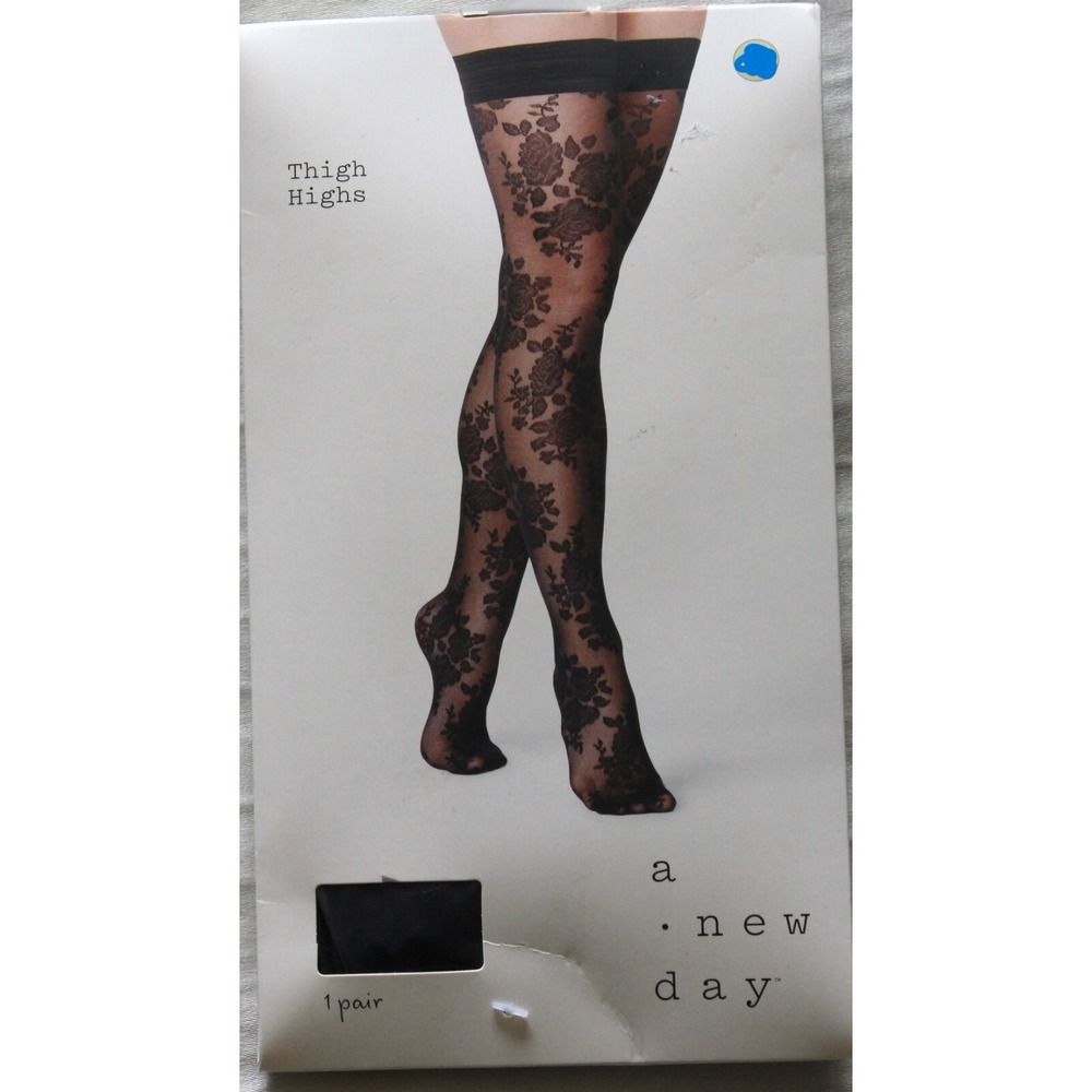 A New Day Fashion Thigh Highs tights Size S/M Color Black